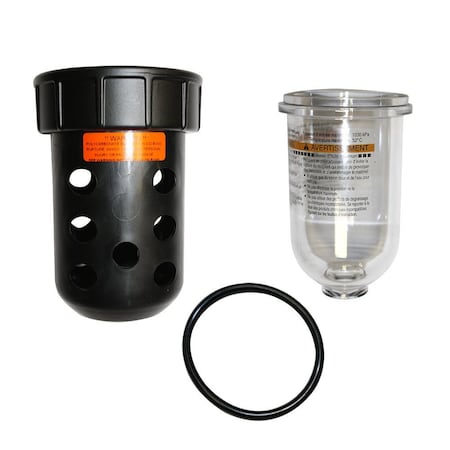 Interstate Pneumatics Poly Bowl Kit for Lubricator W1280 WP1280PB